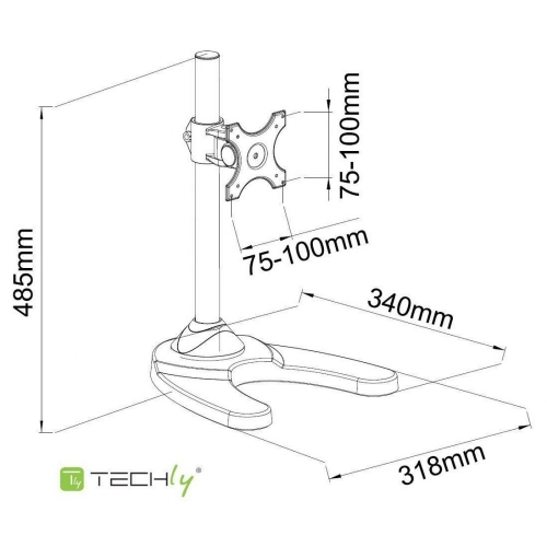 Podstawka Uchwyt Biurkowy Do Led/lcd 13-27 Cali 10kg Czarny